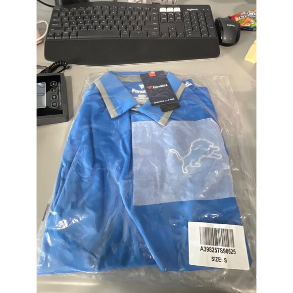 Fanatics NFL Team Apparel Colorblock Short Sleeve Polo Detroit Lions Mens S NEW - Picture 3 of 10